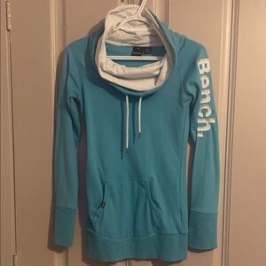 Bench Turquoise Hoodie with White Details